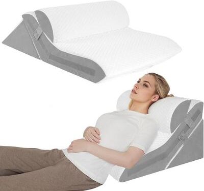 Youfap Market Adjustable Folding Wedge Pillow For Sleeping, Triangle Pillow For Snoring And Back Pain Relief After Surgery Adjustable Folding Wedge Pillow For Sleeping, Triangle Pillow For Snoring And Back Pain Relief After Surgery