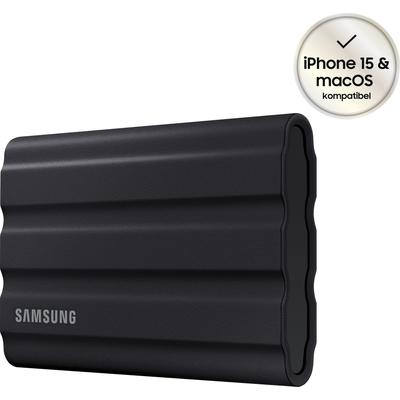 SAMSUNG externe SSD "T7 Shield", schwarz, 1 TB, Schreibgeschwindigkeitmaximal 1000 MB/s Lesegeschwindigkeitmaximal 1050 MB/s, Festplatten