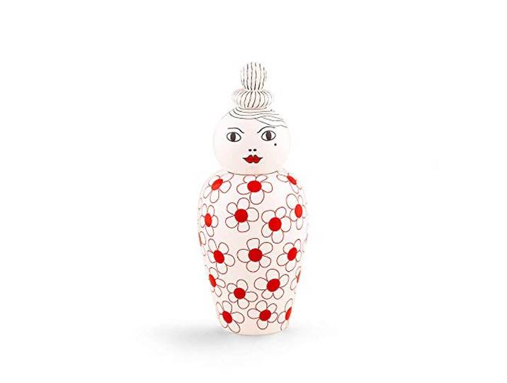 SELETTI Canopie Pepa Vase Orange avec Couvercle Seletti Canopie Pepa Vaso in Porcellana con Coperchio Ø 17\,5 × 42 cmColorato\, ironico e ricco di personalità\, il vaso Selet