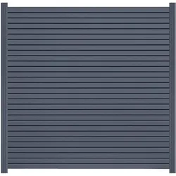 Endorphin, Gartenzaun, EASY-ROM DIY ALU-Rhombuszaun in anthrazit 3 Elemente 180x180cm 4 Pfosten 7x7x235cm