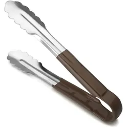 LACOR braune Zange KARU aus rostfreiem Stahl, 24 cm, isolierter ABS-Griff 63065