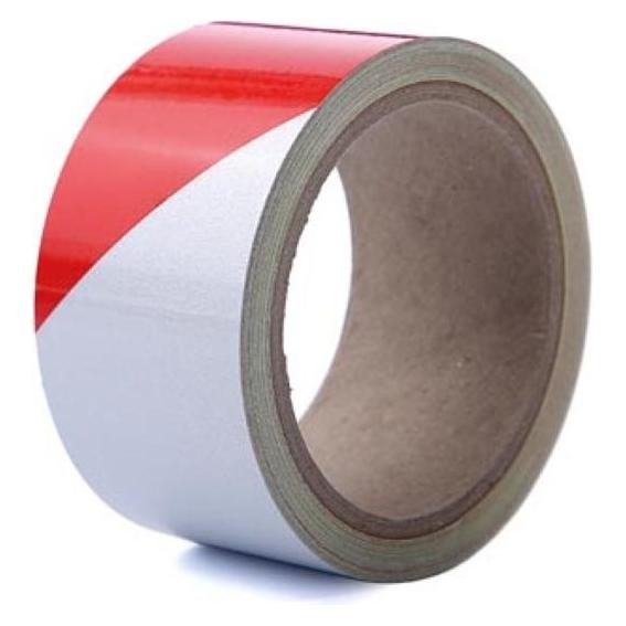 Perel Reflektierendes Band 5cm x 10m - Rot/Weiss (50 mm) (PT-RF5X5RW)