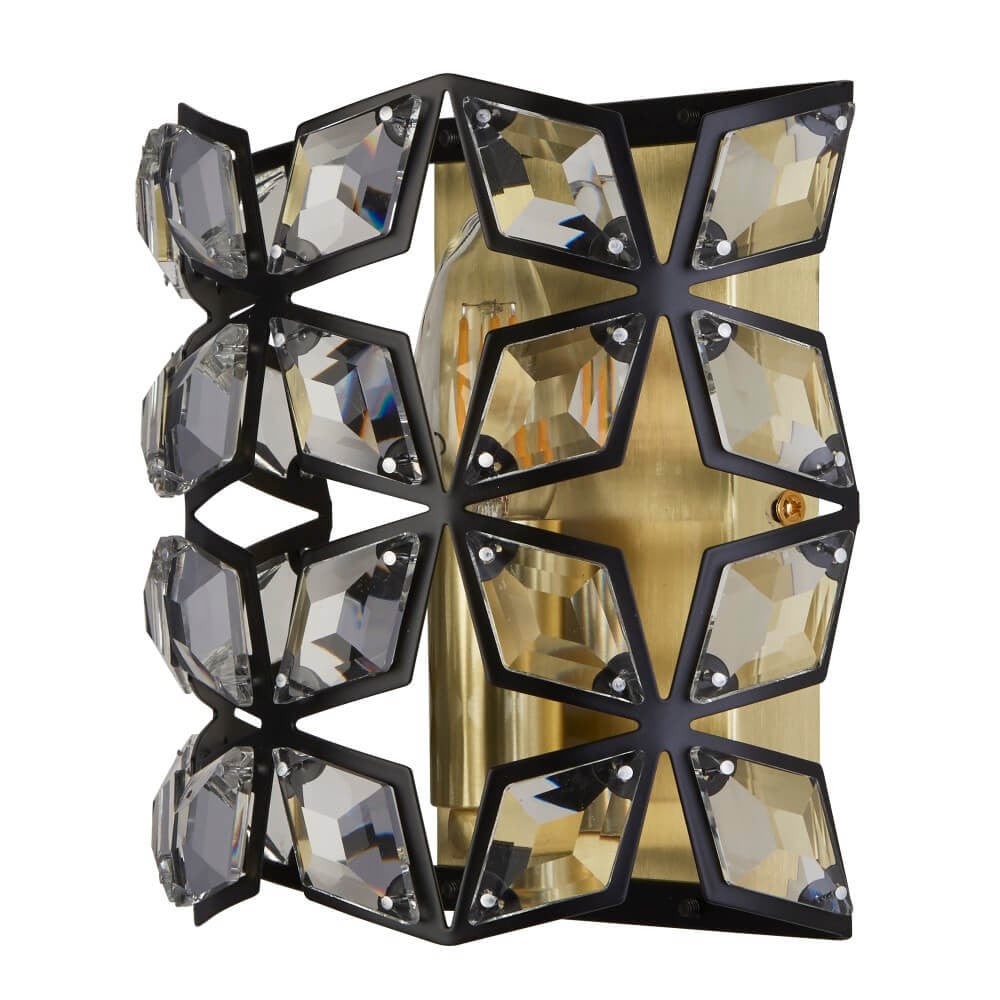 Searchlight Wandlamp Iris goud/messing