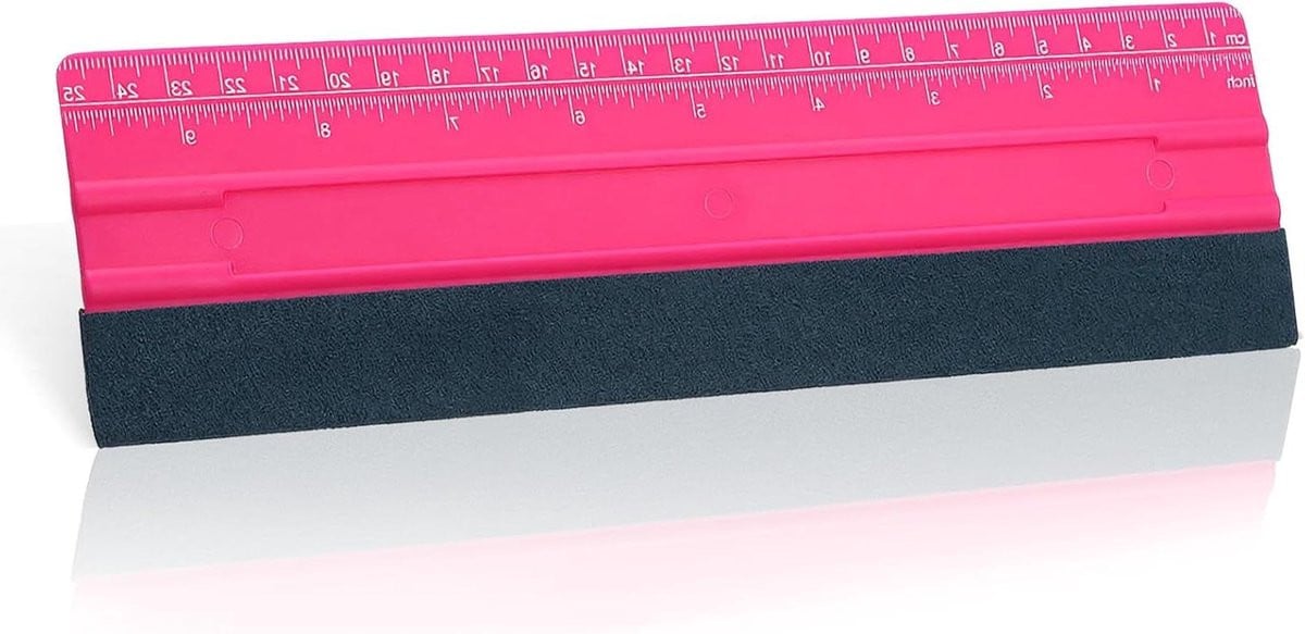 Roze Vinyl Rakel - Viltrakel voor het aanbrengen van folie - 25 cm