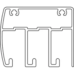 HSK Ersatzteile Rahmenoberprofil, Schiebetür 3-teilig, Weiß, E30240-3-04 E30240-3-04