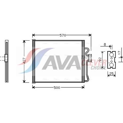 AVA CLEVER CHOICE Kondensator, Klimaanlage bw5214 für ALPINA