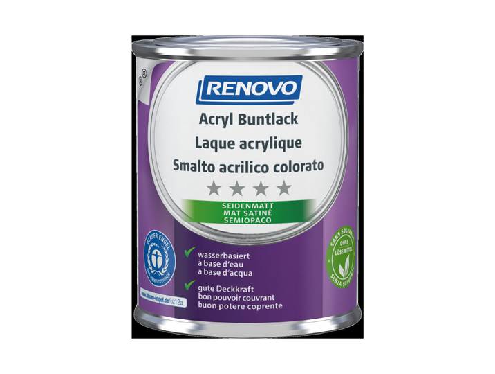 Renovo Acryl-Buntlack laubgrün RA l 6002 Seidenmatt 125 ml