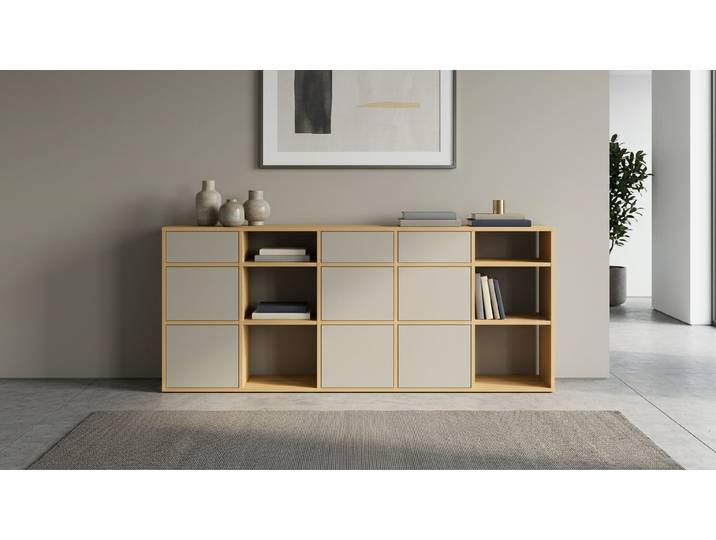 Breites Sideboard - Als Kommode o. Wohnschrank mit vielen Optionen Buche Natur geölt