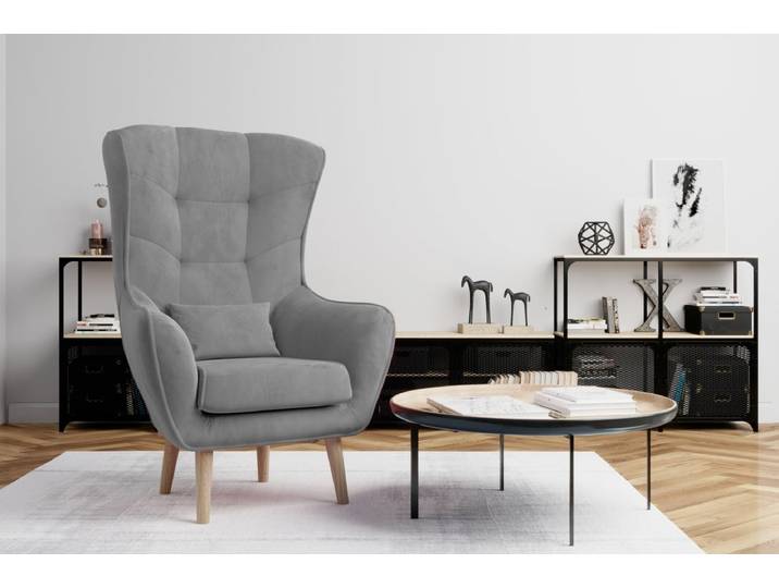 Designer Sessel Arturo - Bordeaux - Samt - Luxusbetten24