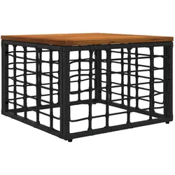 vidaXL, Gartentisch + Balkontisch, Gartentisch Schwarz und Natur 55 x 55 x 37 cm (55 x 55 x 37 cm)