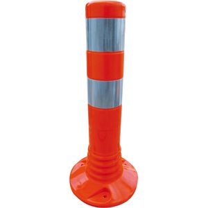 Schake Absperrpfosten 412214, orange/weiß, aus Kunststoff, zum Aufdübeln, 8 x 45cm, flexibel