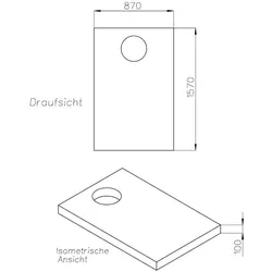 Neuesbad Wannenträger für Hoesch Muna 160x90x3 SD 24348