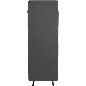 Luxor Stellwand Reclaim RCLM-RDE-SG, Erweiterung, Akustik-Trennwand, Textil, pinnbar, schiefergrau, 61 x 168 cm