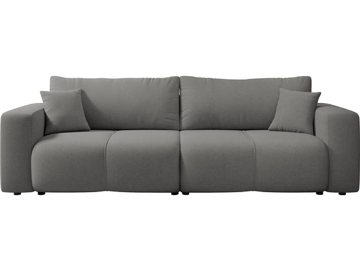 MIRJAN24 Sofa Furyn, Schlafsofa mit zwei Bettkästen und Schlaffunktion, Wellenfeder, zwei Dekorative Kissen (Farbe: Velo 635)