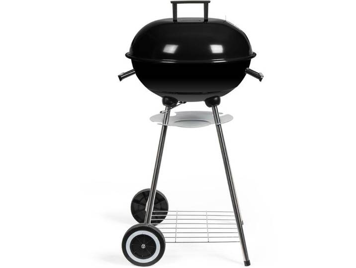 Barbecue À Charbon - Livoo - Doc172n - Surface De Cuisson Ø 41 Cm - Grille En Acier Chromé - Cuve Et Couvercle En Acier Émaillé