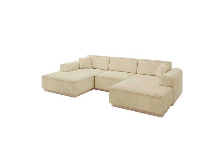 WOHNLANDSCHAFT IREA-U1 - 301x165x80 cm Beige
