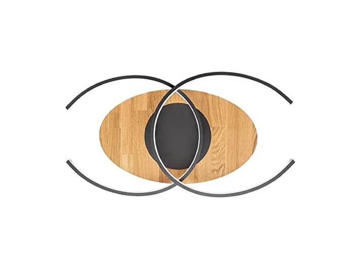 Elobra LED Deckenleuchte ARGENTINA „CURVED“, 24W, 3000K, Eiche Massivholz