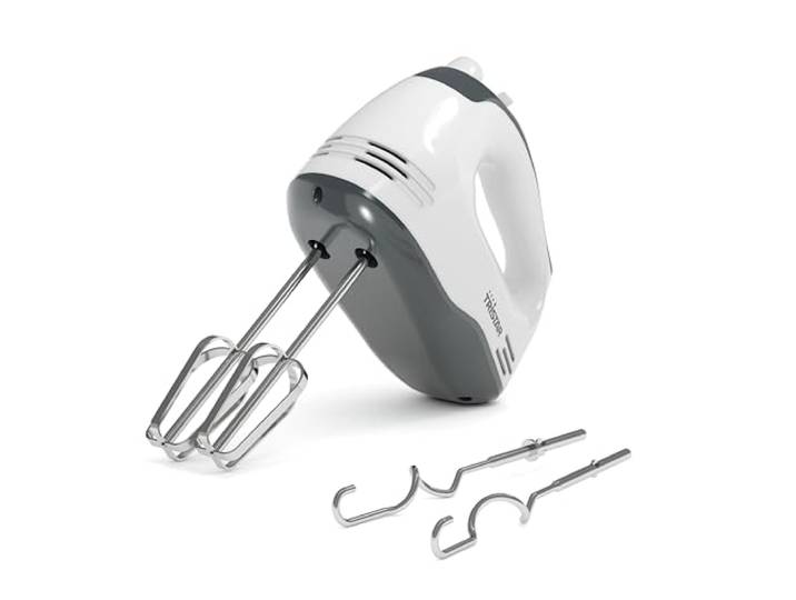 Tristar Batidora manual, 5 Velocidades Ajustables, 200W, Diseño Ergonómico, Accesorios de Acero Inoxidable, Piezas Aptas para Lavavajillas, BPA-Free, Compacta y Fácil de Usar, MX-4203