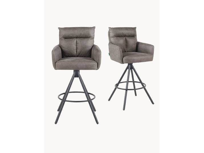 Barhocker Leo 2er-Set - Kunstleder oder Webstoff