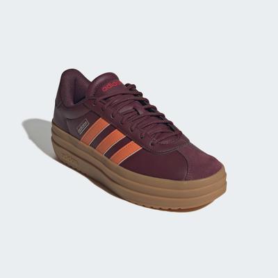Plateausneaker ADIDAS SPORTSWEAR "VL COURT BOLD", Damen, Gr. 38, braun (maroon, dusky orange, pure ruby), Leder, Synthetik, Schuhe Plateausneaker, Topseller