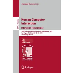 Human-Computer Interaction. Interaction Technologies, Fachbücher von Masaaki Kurosu