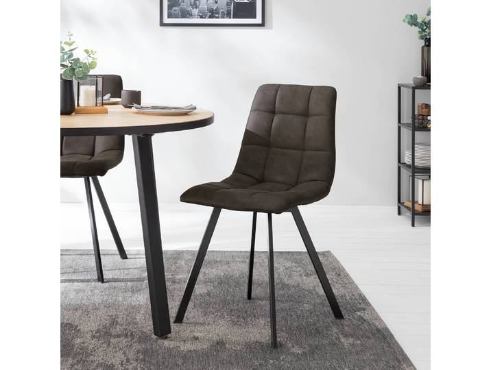 Polsterstuhl Donnell 44 x 86 x 57cm Grau/Anthrazit 2er Set