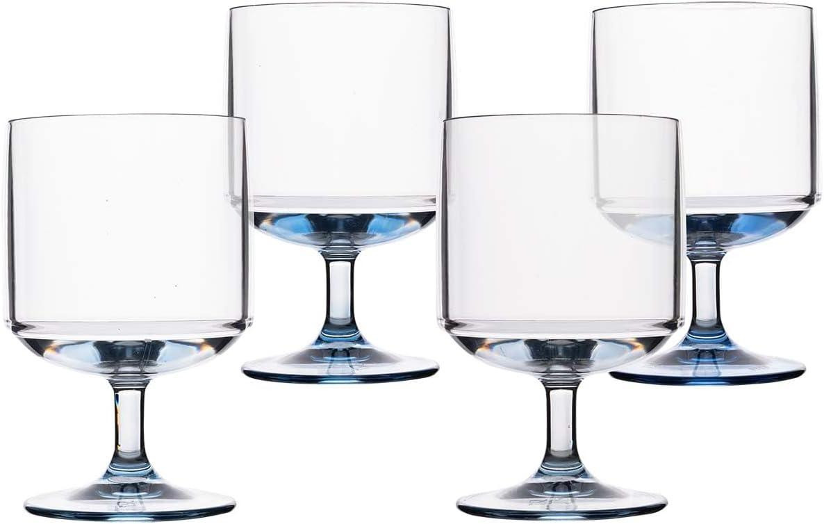 Set van 4 breukbestendige wijnglazen van MS-materiaal, 285 ml