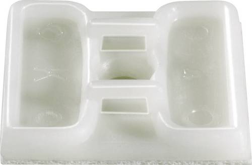 TRU Components TC-HCR103203 Befestigungssockel selbstklebend 1593047 Bündel-Ø-Bereich 4.40mm (max) 4fach einfädeln Schwarz