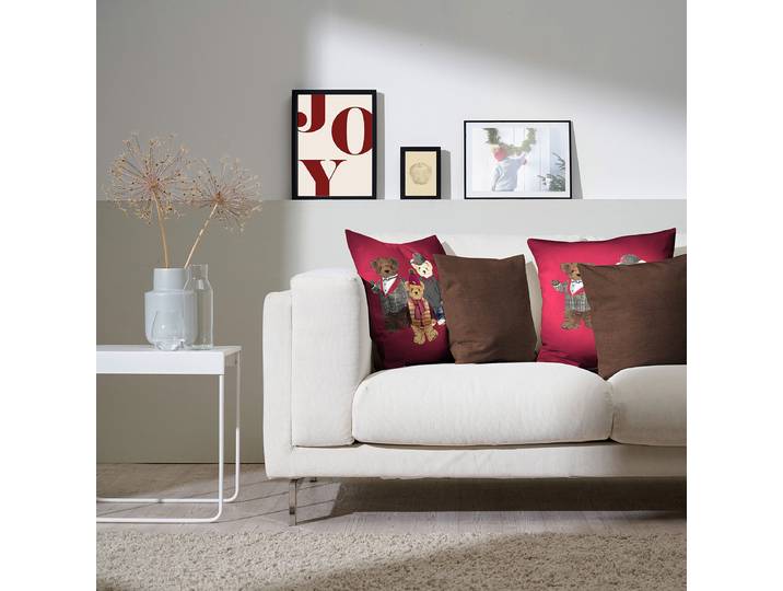Dekokissen Robby Rot 45 x 45 x 10cm Samt
