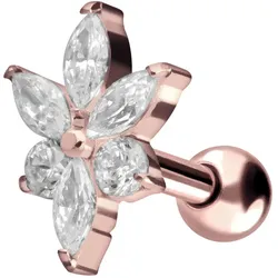 Titan Ohrpiercing KRISTALLBLÜTE