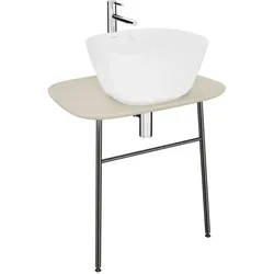 VitrA Plural Waschtischunterbau flach wandgebunden Höhe 66 cm Sandbeige Matt,81030 81030