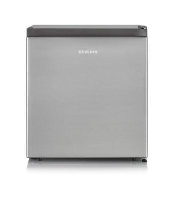 SEVERIN Kühlbox KB 8878, Mini‑Kühlschrank mit Kältefach, 45 l, Kunststoff in Inox‑Optik (Silber), B 500 x H 445 x T 468 mm