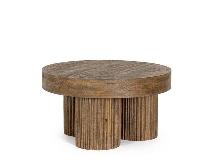 Feeling4Home Couchtisch Dacca aus Mangoholz Ø 75cm, Braun