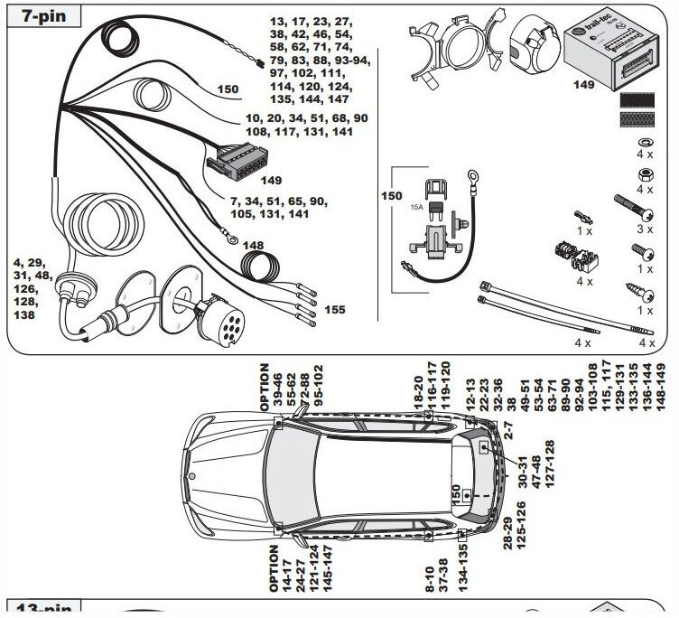 FAISCEAU SPECIFIQUE 7 BROCHES POUR BMW I4 (11/21-)