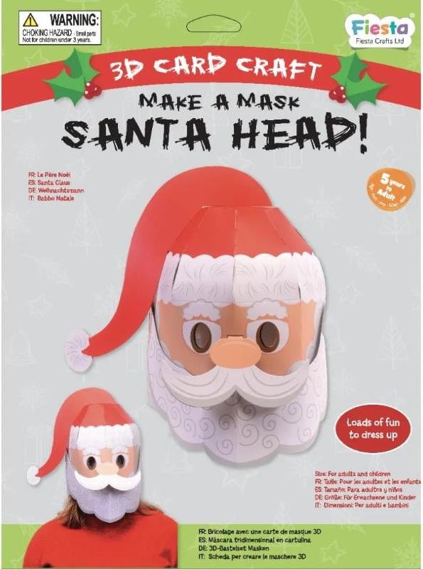 Fiesta Crafts Kerstmasker van karton voor educatief spel