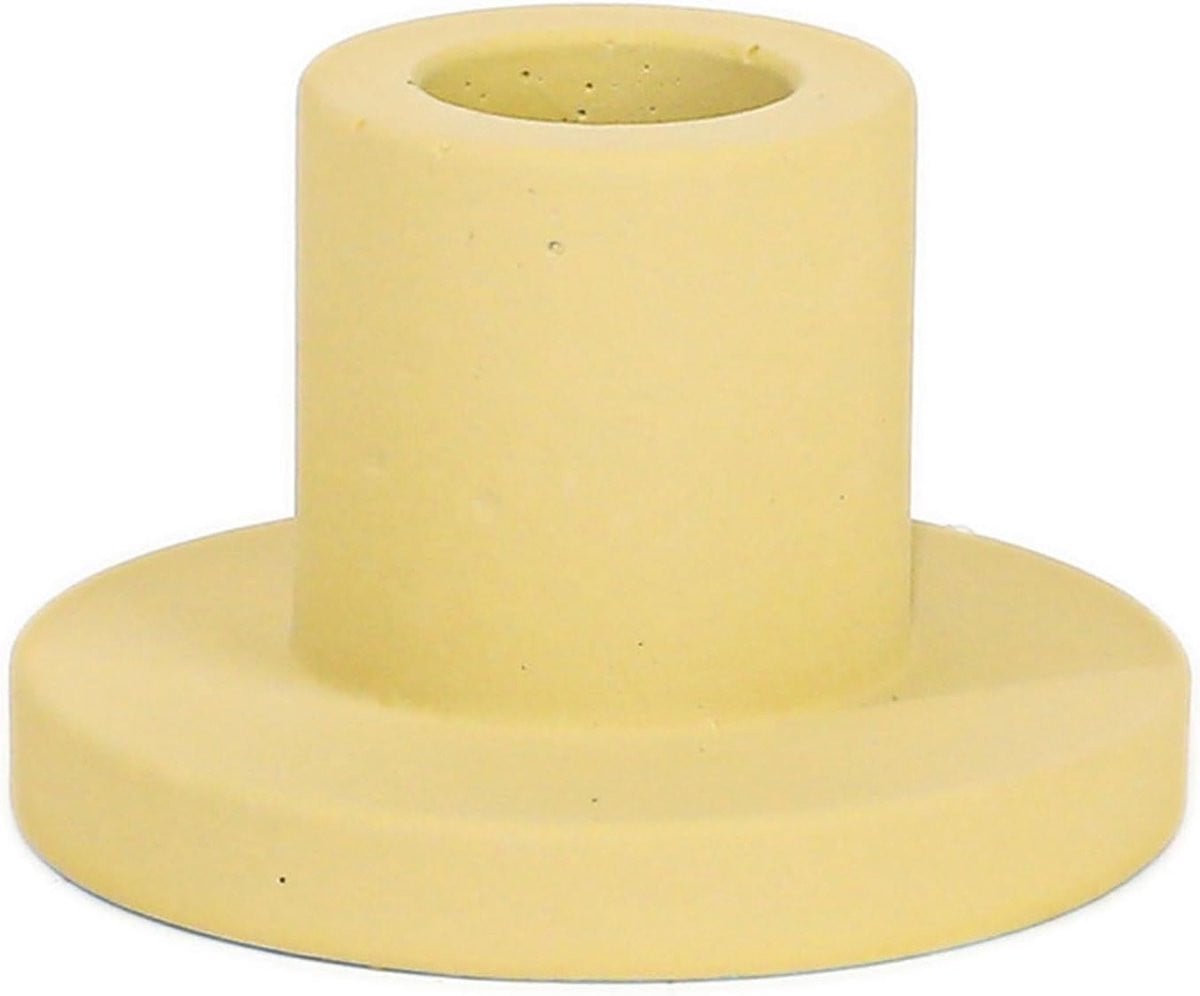 Geel Cement Kandelaar Decoratieve Tealight Houder voor Tafeldecoratie