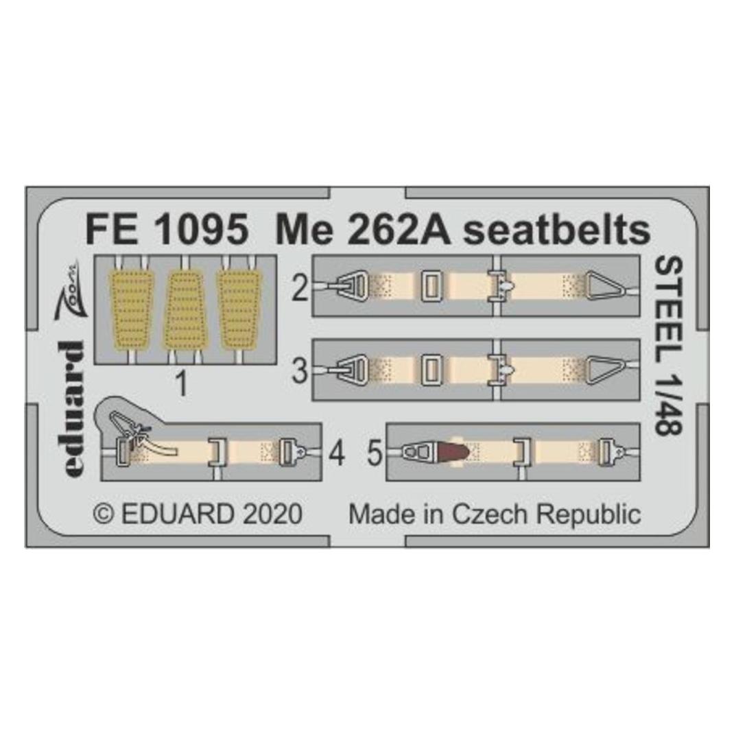 Eduard Me 262A seatbelts STEEL for Hobby Boss (FE1095)