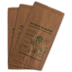 Nette 100 Bio Abfallbeutel aus nassfestem Kraftpapier für 9,5l