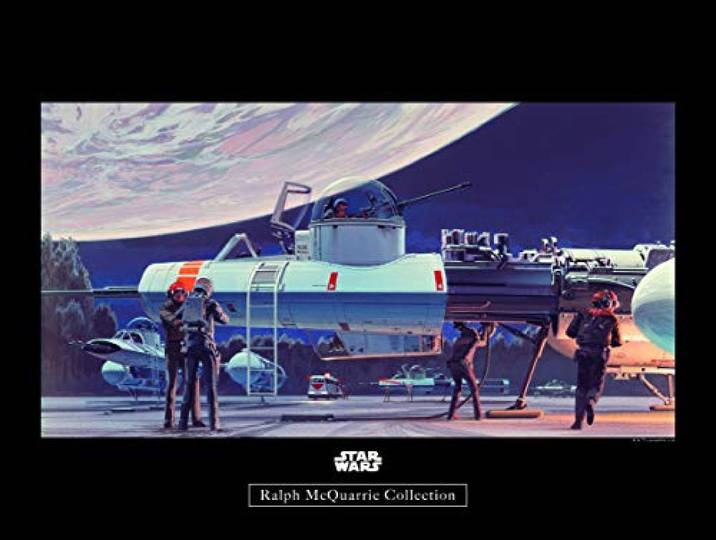 Komar Wandbild Star Wars Classic RMQ Yavin Hangar Kinderzimmer, Jugendzimmer, Dekoration, Kunstdruck ohne Rahmen WB166-40x30 Größe: 40 x 30 cm (Breite x Höhe)