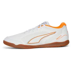 PUMA Truco IV Hallen-Fußballschuhe 01 - PUMA white/orange glow/vibrant silver 47
