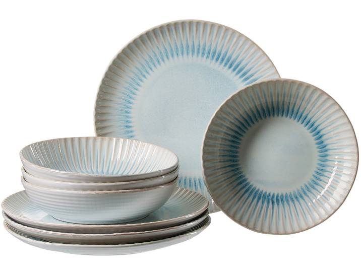 Tafelservice RITZENHOFF & BREKER Mira , blau, 8, Steingut, Geschirr-Sets, Tafelservice