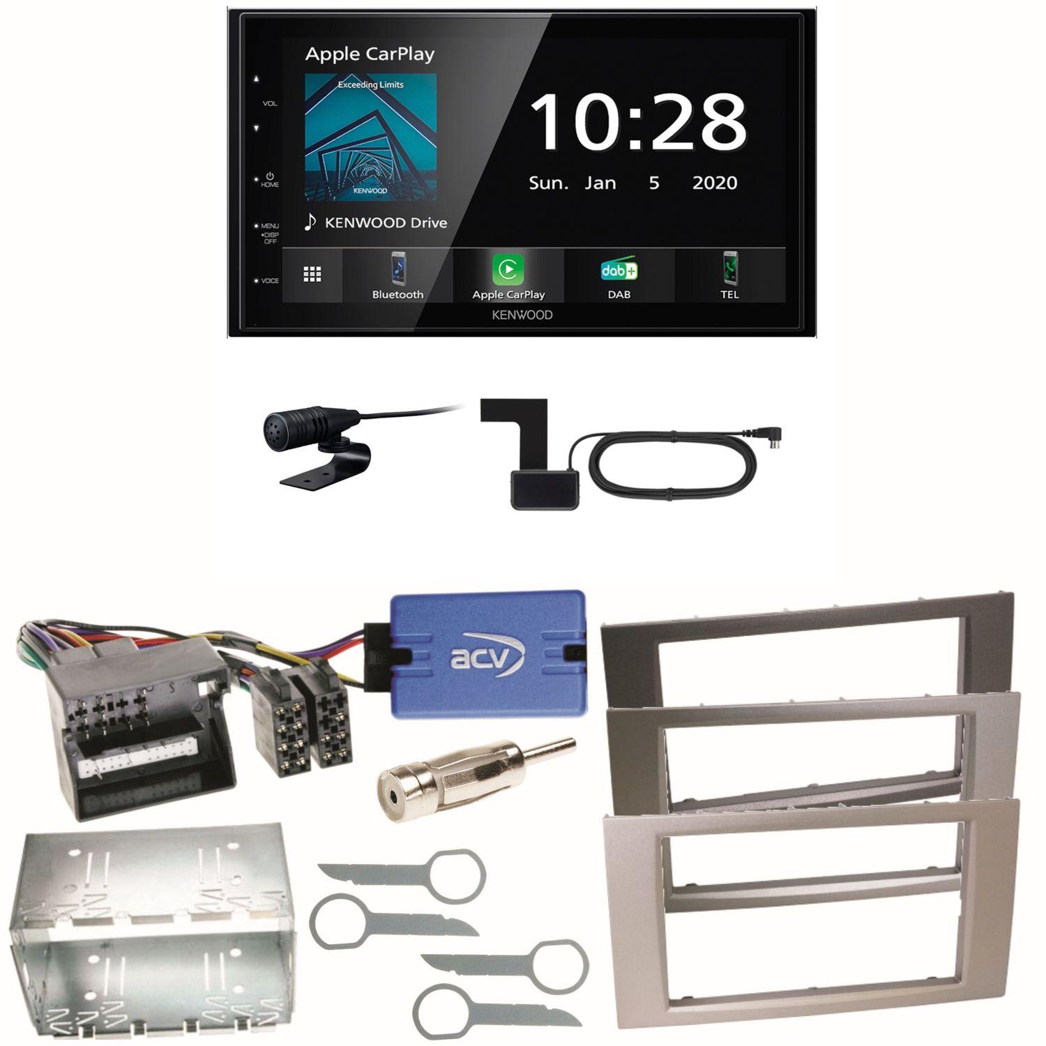 Kenwood DMX5020DABS Android Auto Einbauset für Ford Focus C-Max Fiesta Transit