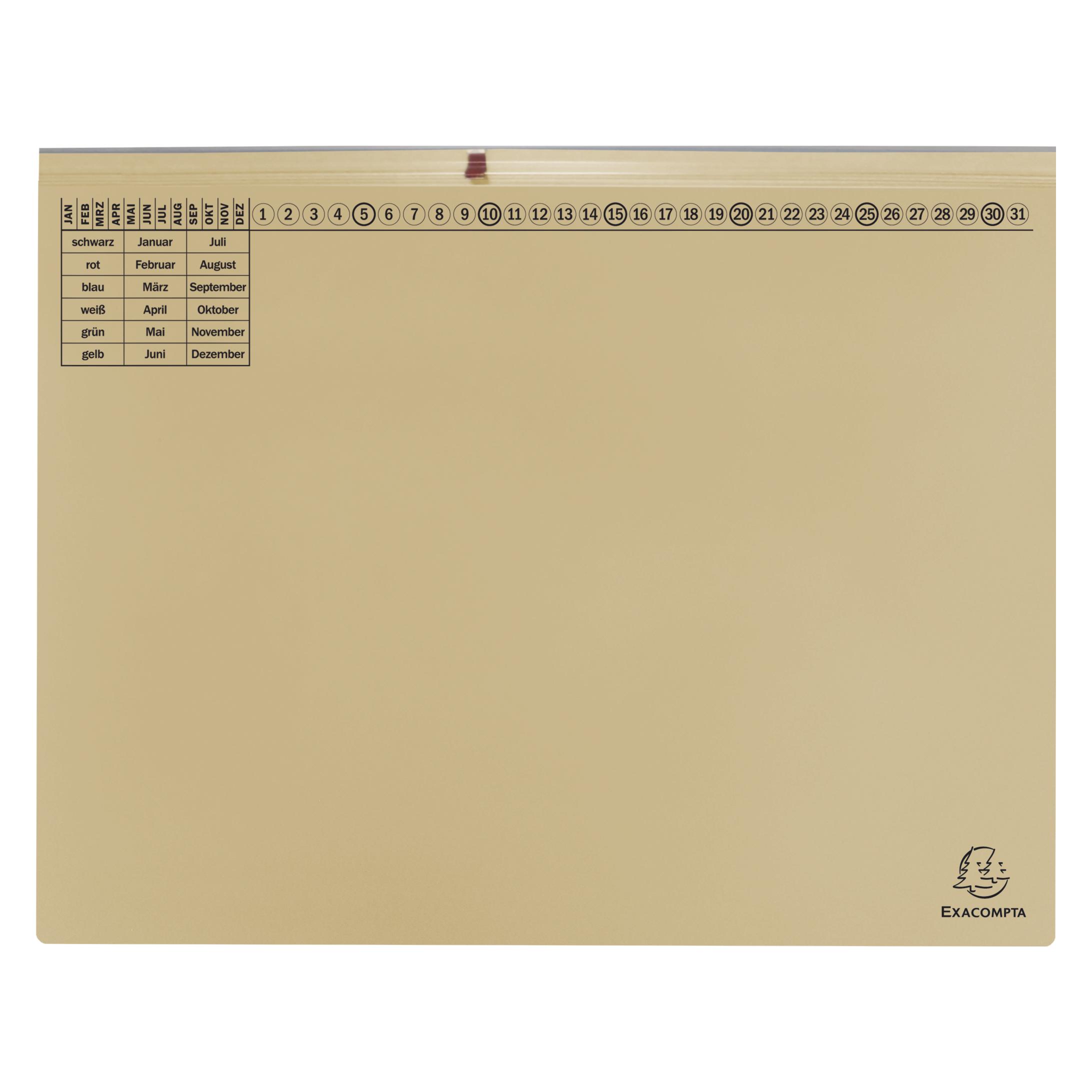 Exacompta 25 Hängehefter Exaflex Karton chamois 2 x kaufmännische Heftung (A4, 25x) (370422B)