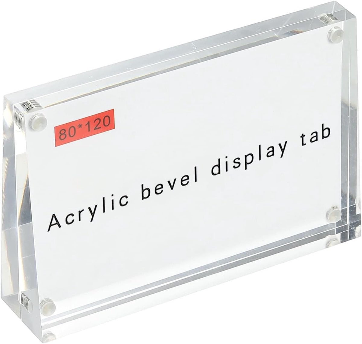 Acryl bordhouder Dubbelzijdig frame Transparant 12 x 8 cm