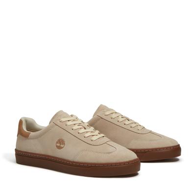 Sneaker TIMBERLAND "LISBON ESSENTIAL - LOW LACE UP SNEAKER", Herren, Gr. 41, Synthetik, beige (natural suede), Leder, Schuhe Sneaker