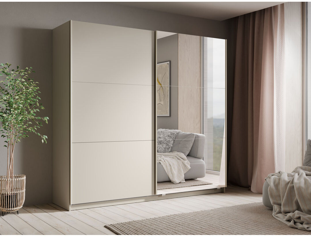 17 Stories Laminate Wardrobe Natural 207cm H X 220.8cm W X 60cm D