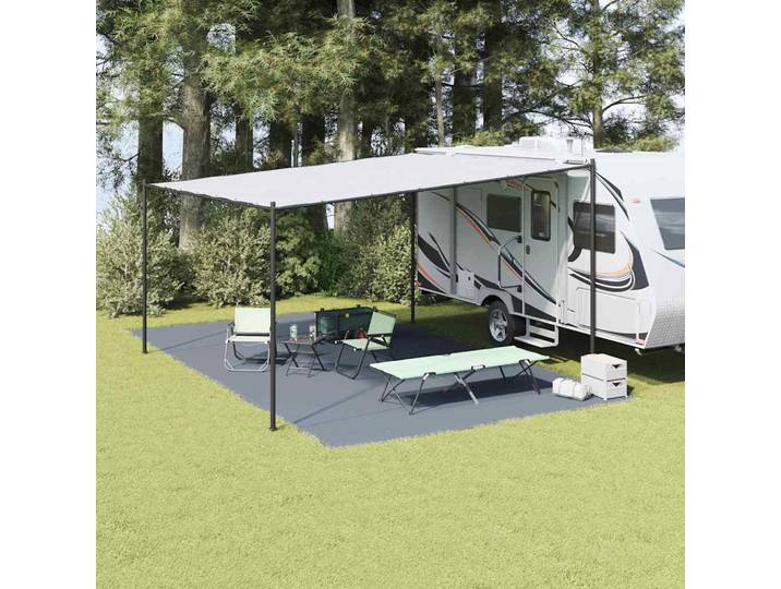 vidaXL Zeltteppich Blau und Grau 700 x 400 cm Polyethylen