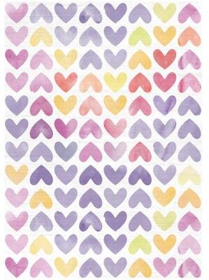 Nourison Imagination Indoor only Multicolor Pastel Hearts Graphic Area Rug