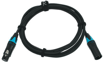 pro snake 70th Mic Cable 2,5m Noir