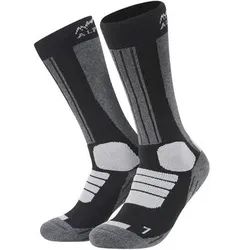 ALPENWERT SKI Socken, Größe 39-42 in Schwarz Schwarz